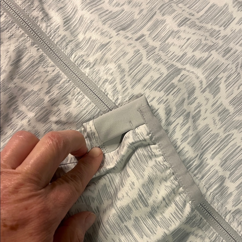 Athleta Patterned Gray Sport Jacket - image 6